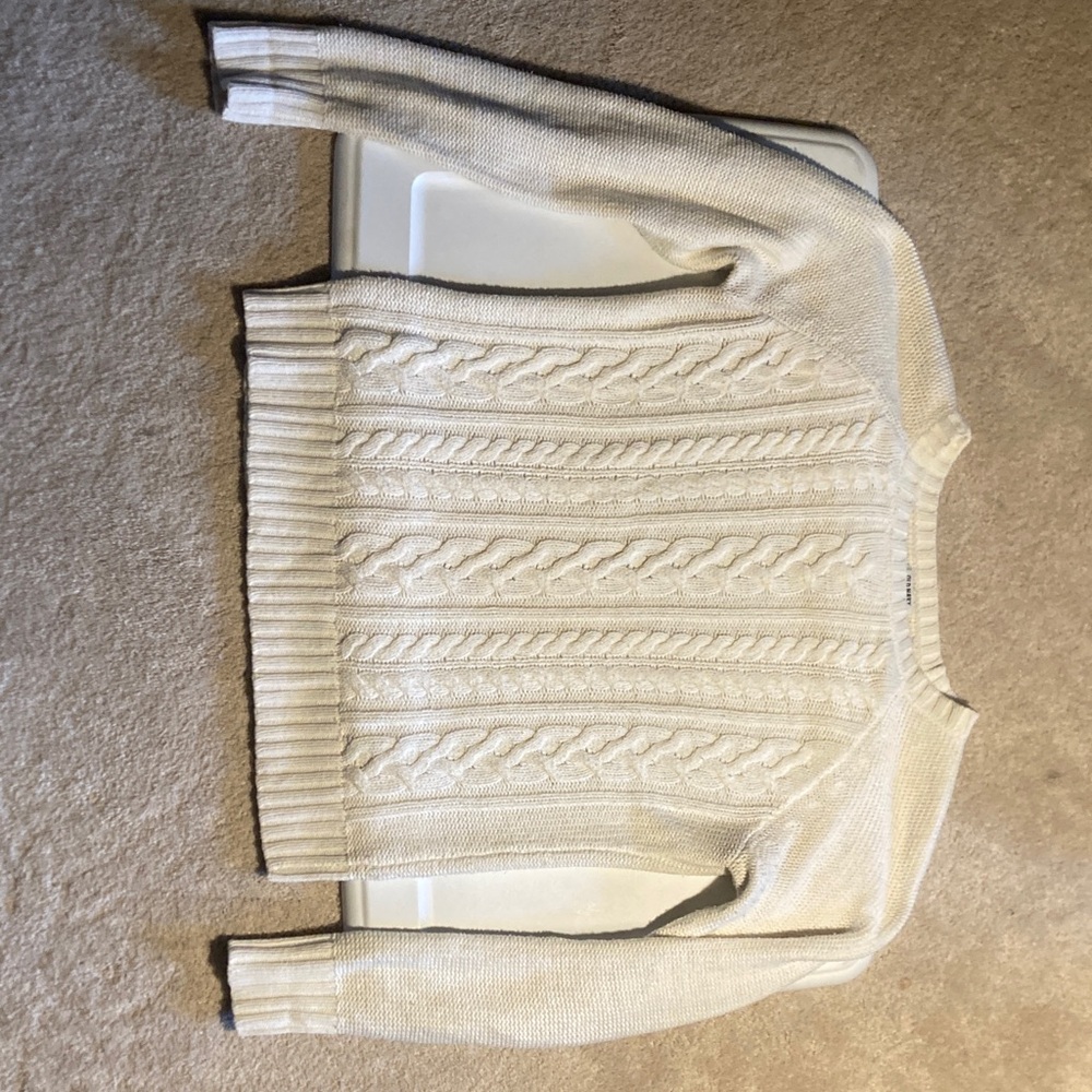 Old Navy Cream Cable Knit Sweater